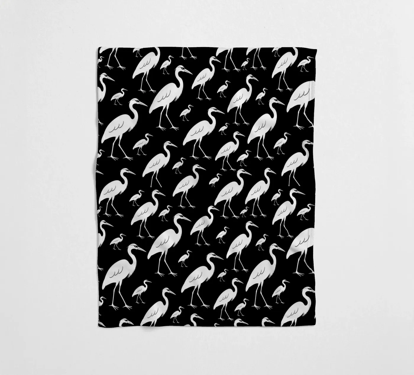 Egrets pattern Fleecedecke von baobabprintstore