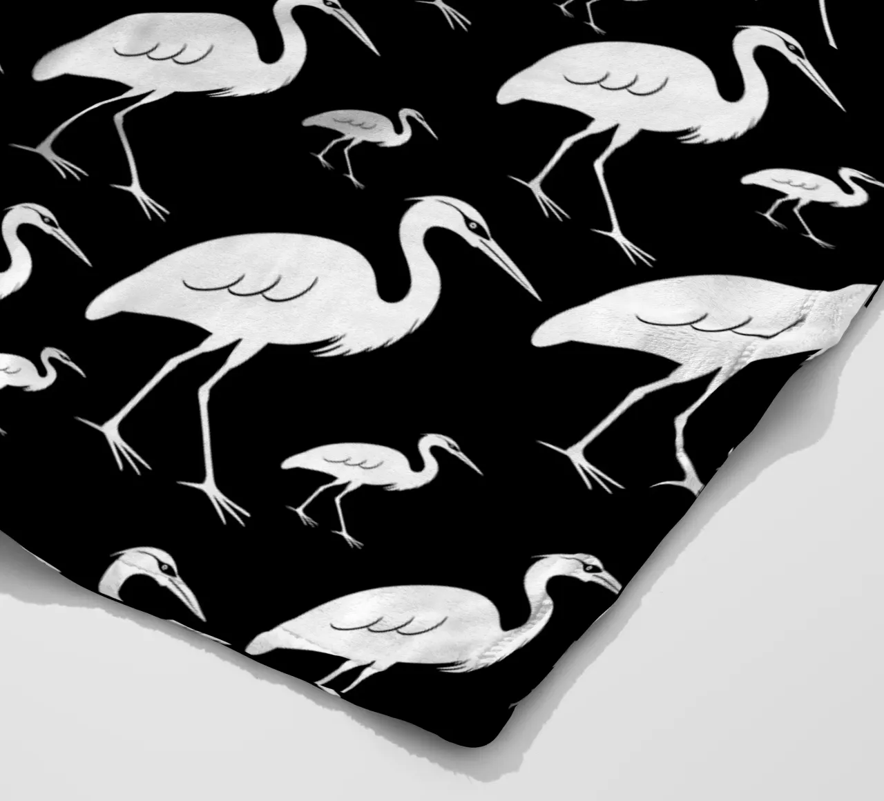 Egrets pattern coperta in pile da baobabprintstore