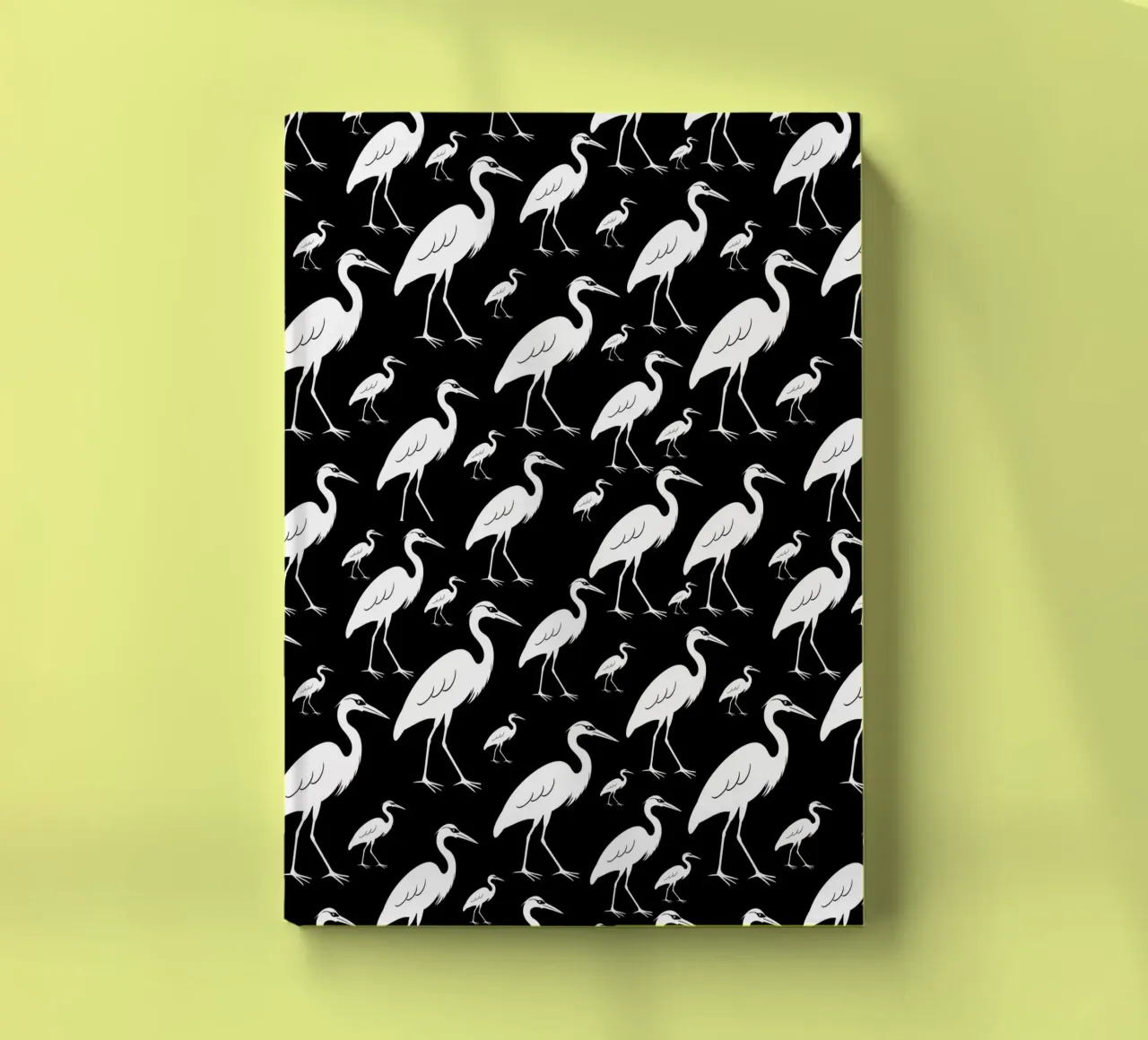 Egrets pattern Notizbuch von baobabprintstore