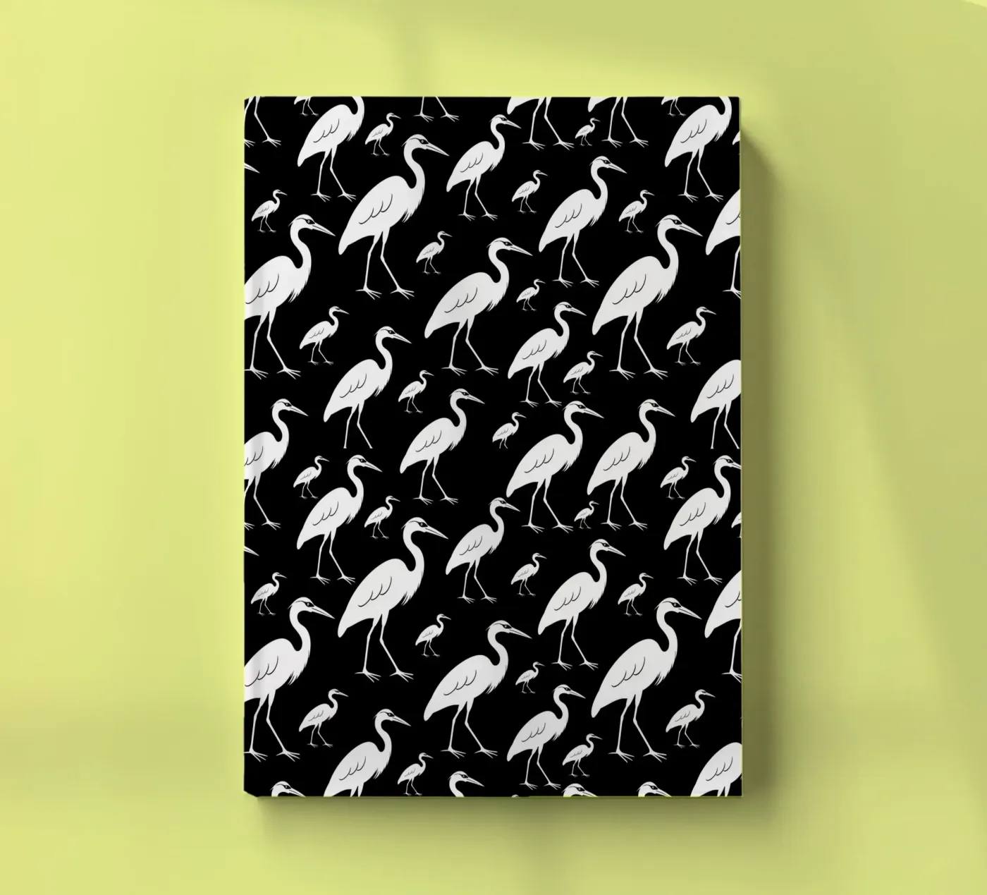 Egrets pattern notebook by baobabprintstore