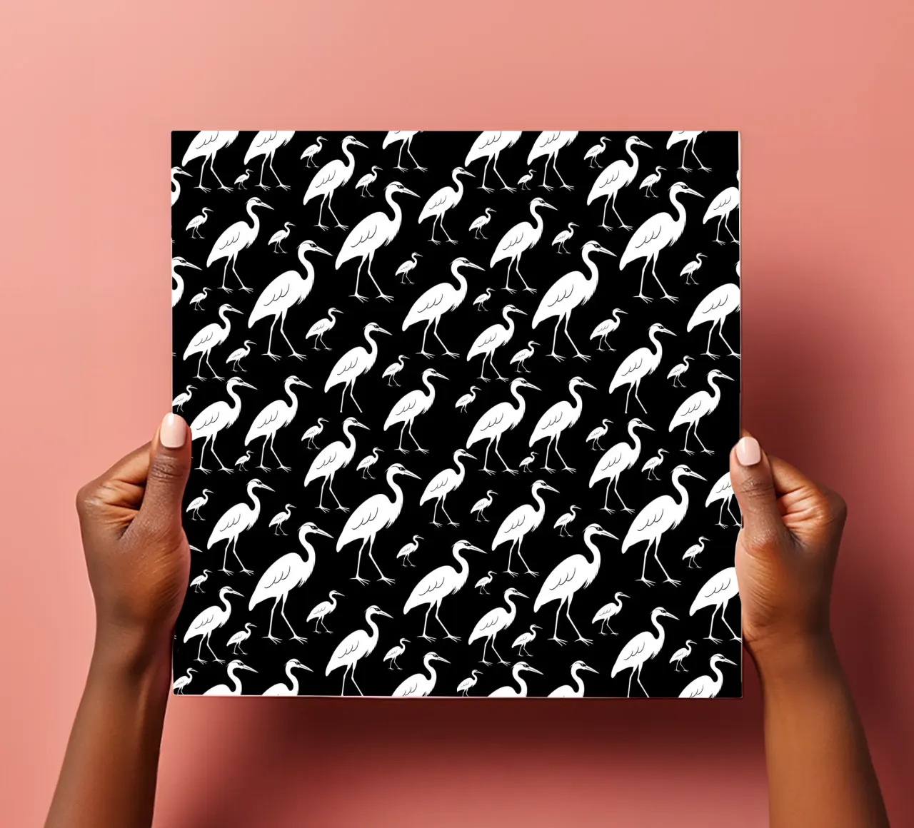 Egrets pattern stickervel van baobabprintstore