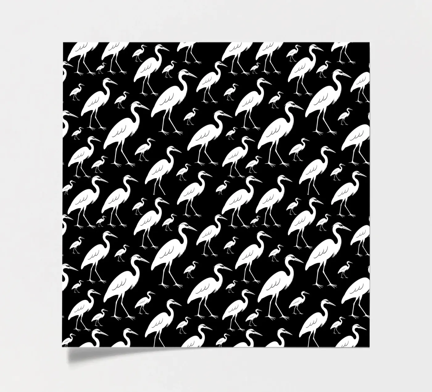 Egrets pattern sticker sheet by baobabprintstore