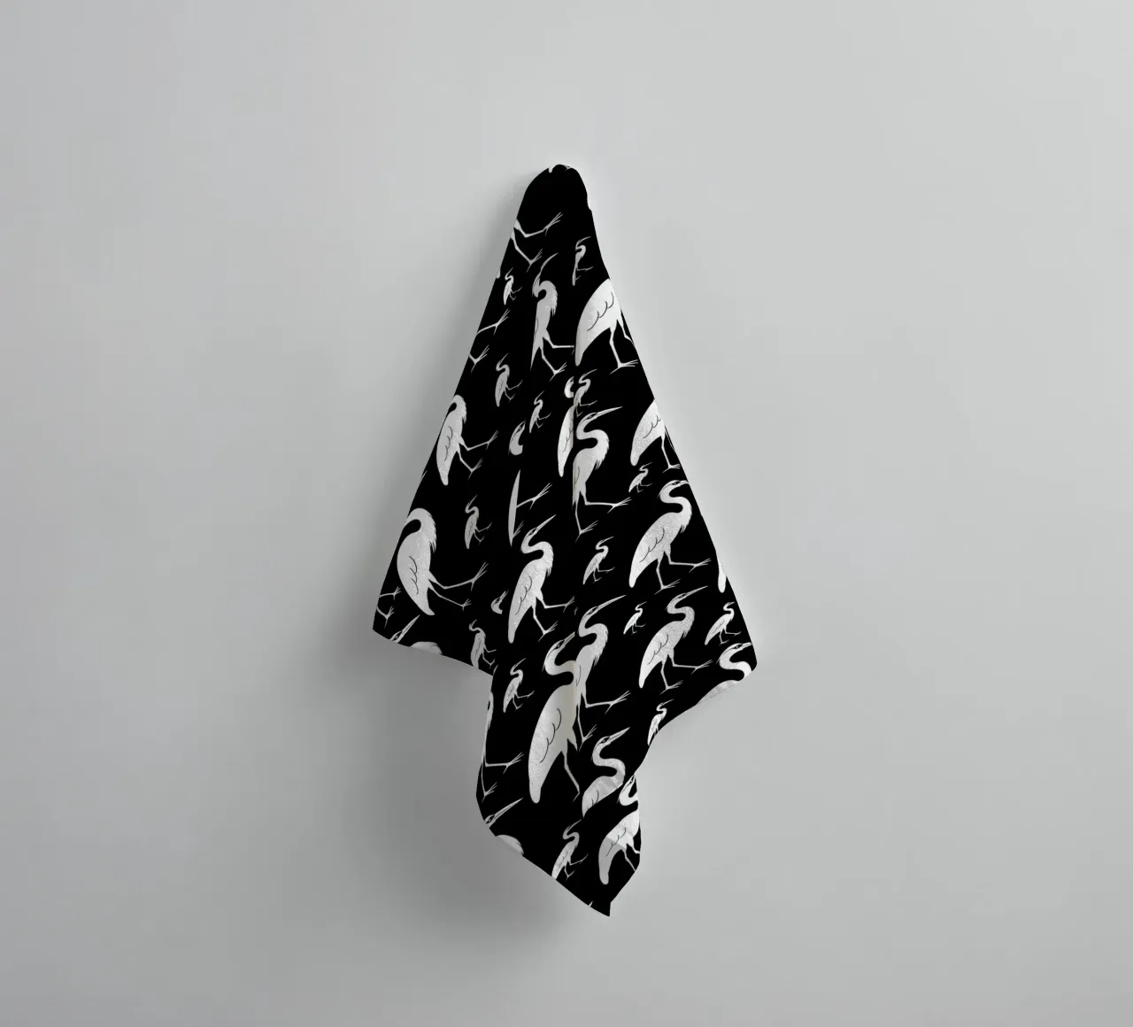 Egrets pattern towel by baobabprintstore