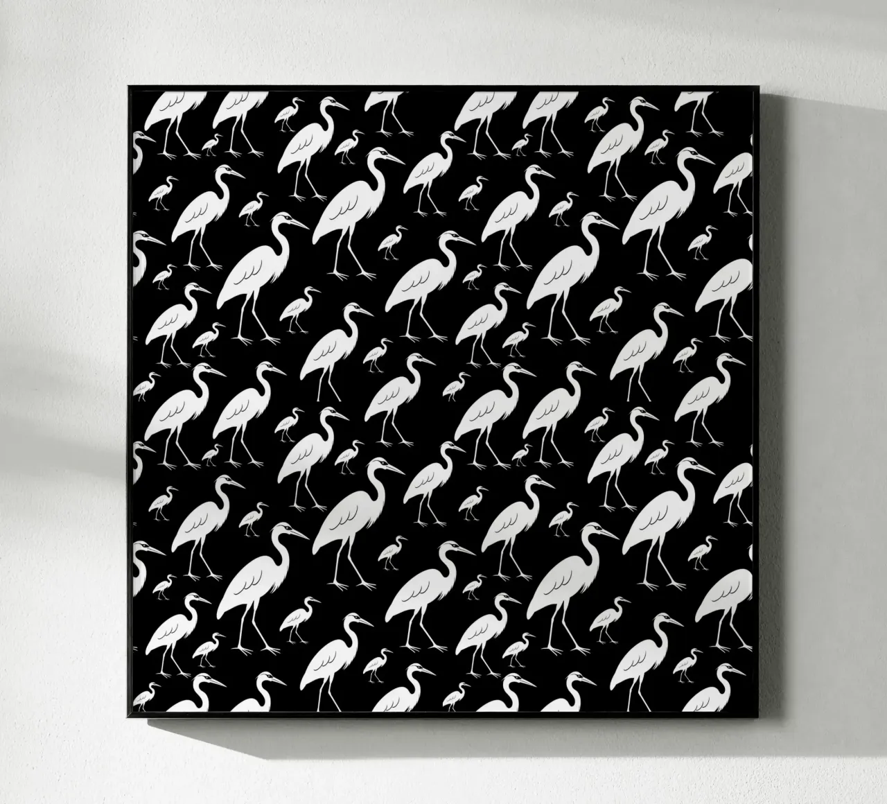 Egrets pattern plexiglass da baobabprintstore
