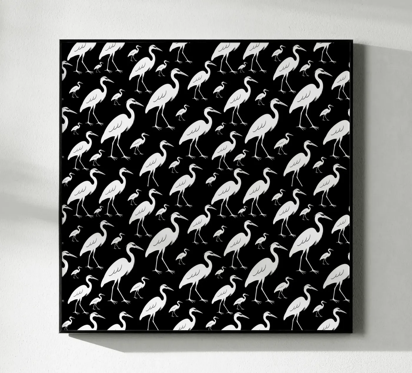 Egrets pattern plexiglas de baobabprintstore