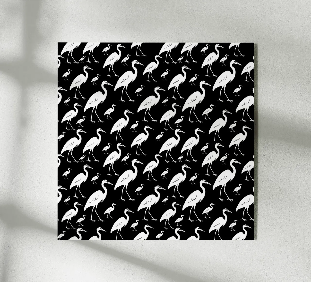 Egrets pattern plexiglass da baobabprintstore