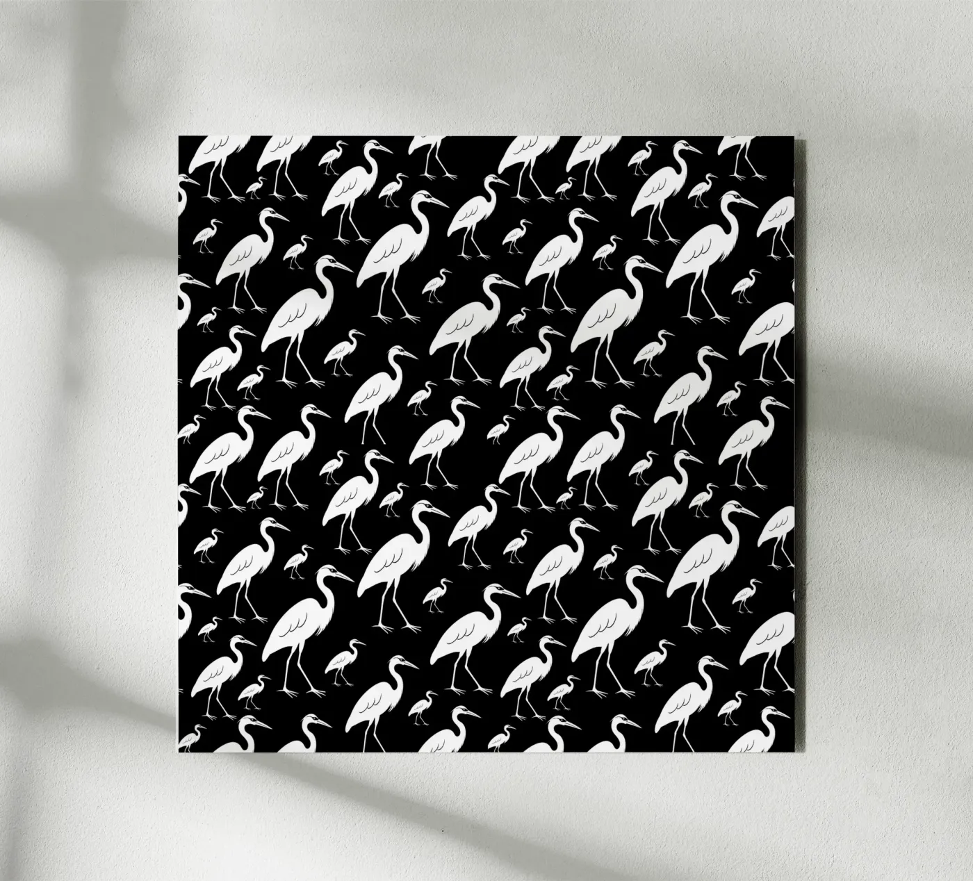 Egrets pattern forex plate by baobabprintstore