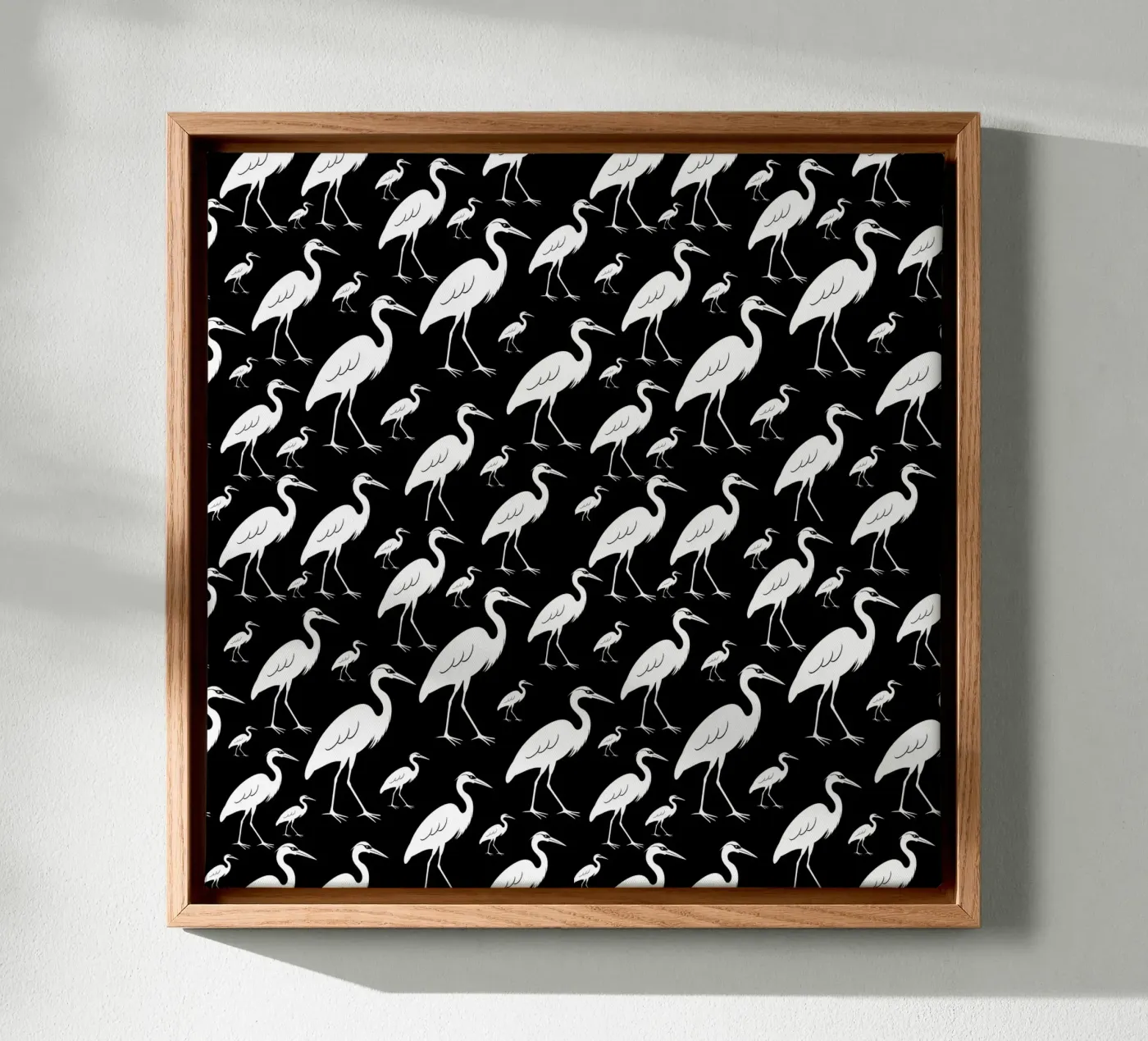 Egrets pattern tela da baobabprintstore