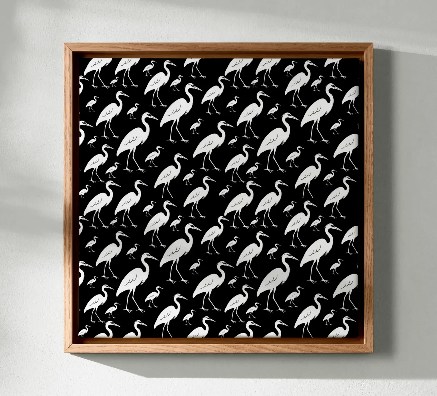 Egrets pattern tela da baobabprintstore
