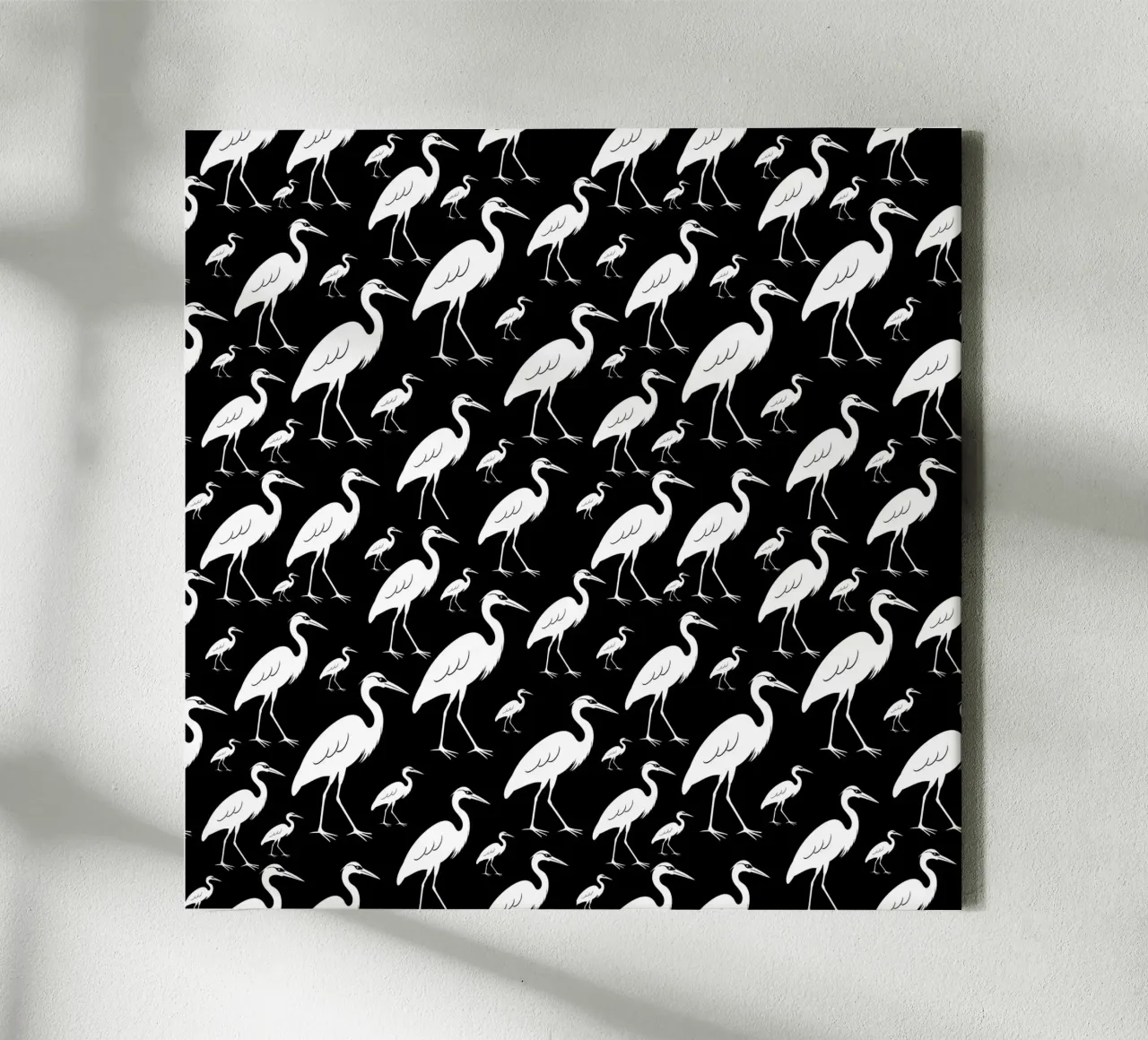 Egrets pattern tela da baobabprintstore