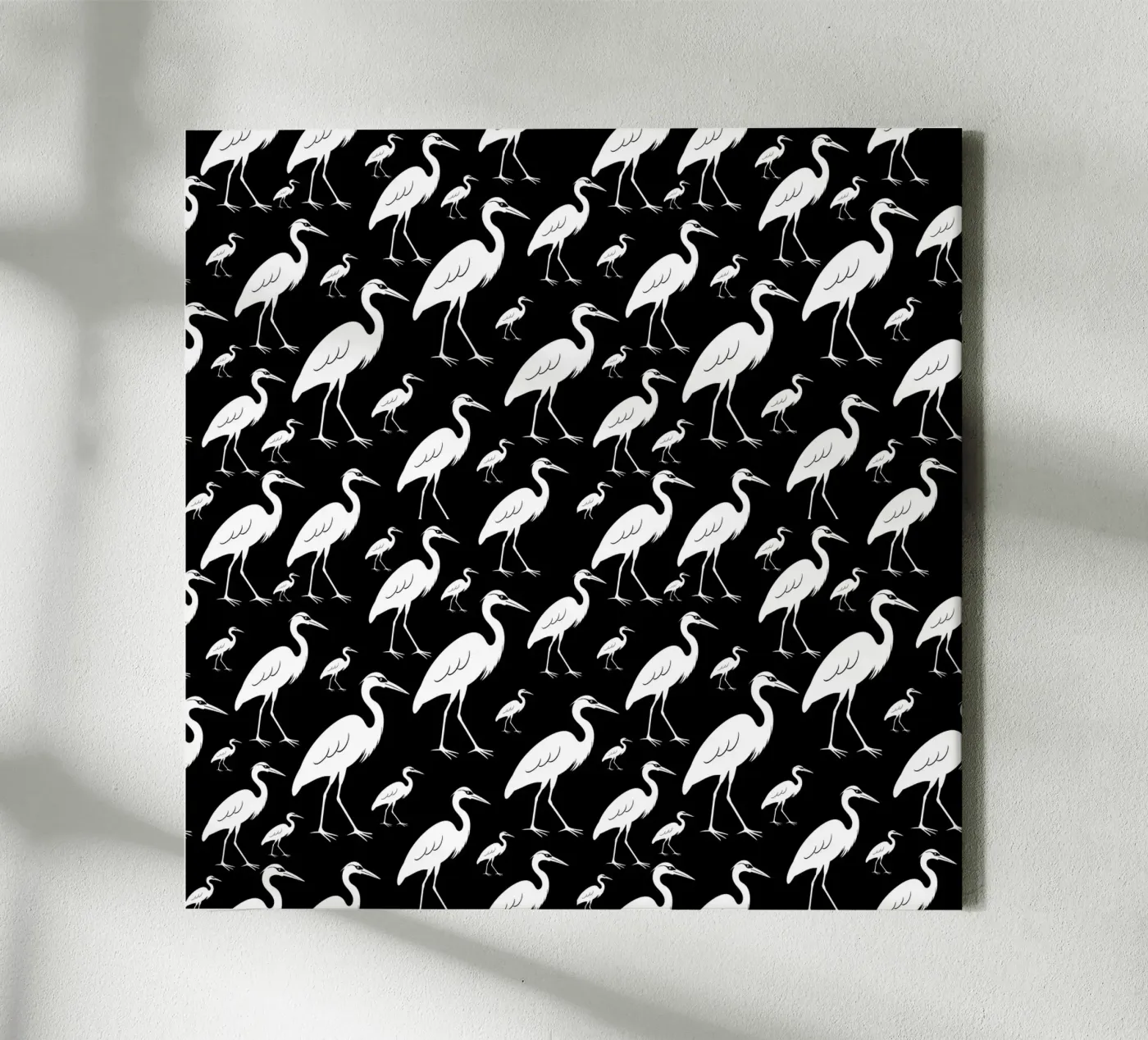 Egrets pattern tela da baobabprintstore