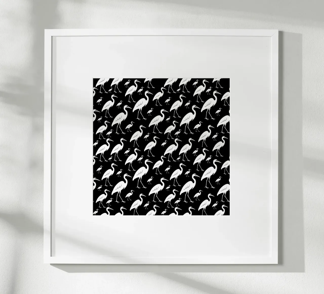 Egrets pattern Poster von baobabprintstore