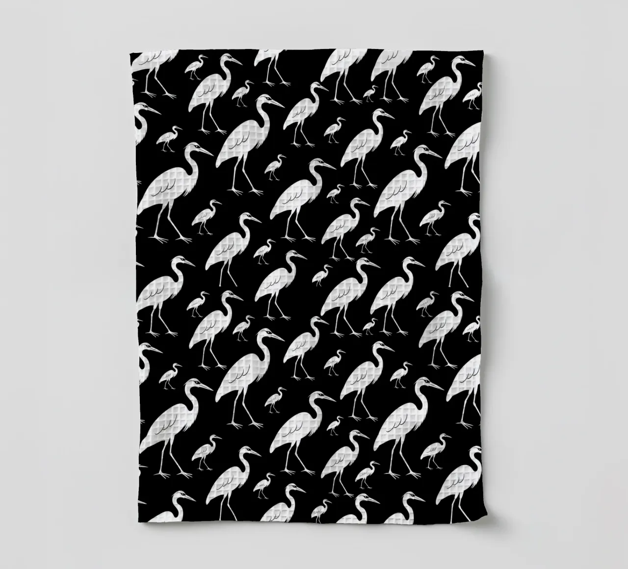 Egrets pattern canovaccio da cucina da baobabprintstore