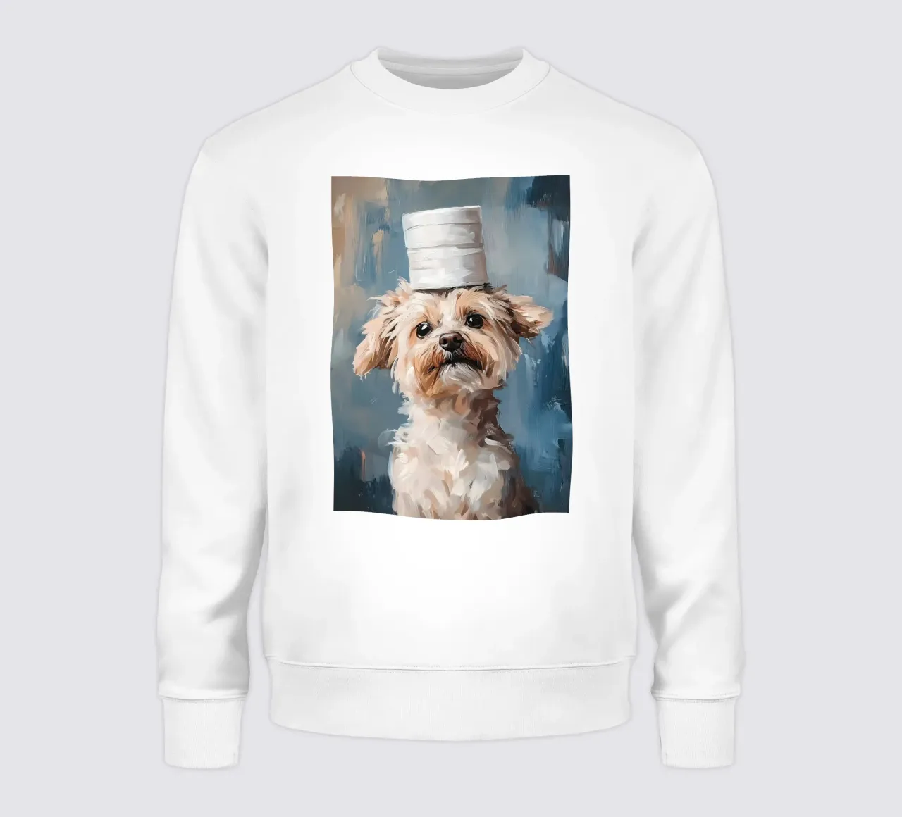 Cane con cappello di carta igienica felpa da Ginnery