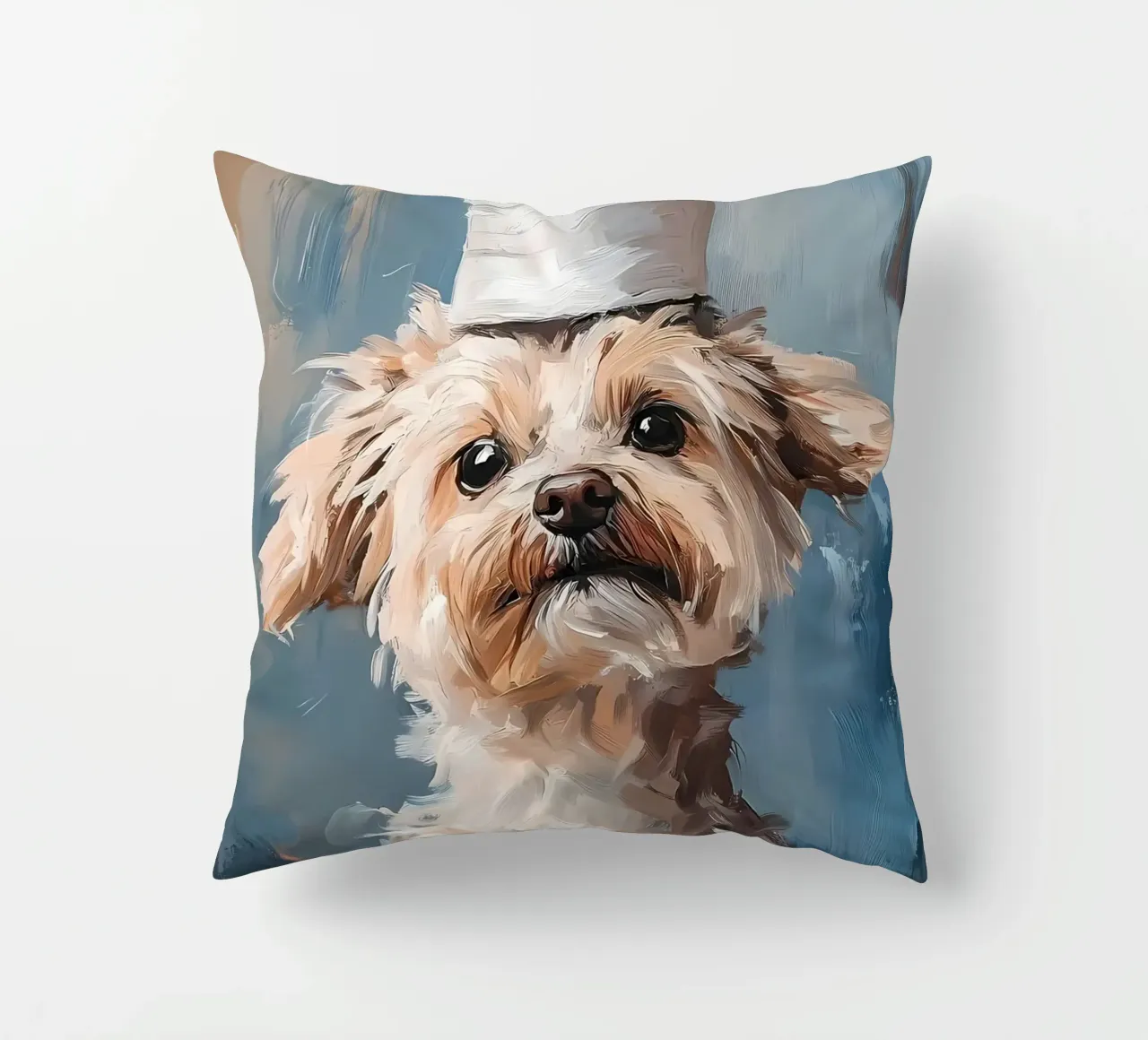 Hond met wc-hoed kussen van Ginnery