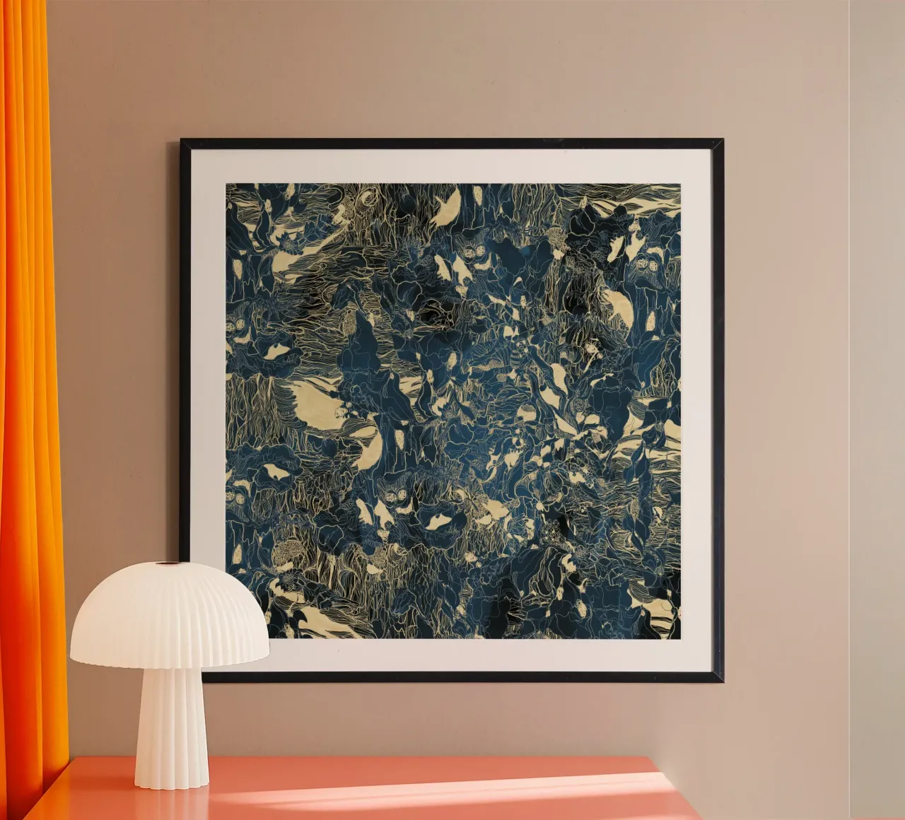 le mie riflessioni sulla foresta poster con telaio in alluminio da Giulio Iurissevich