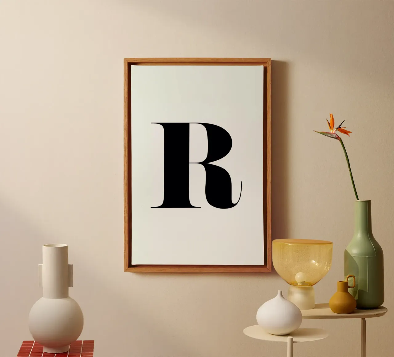 R tela con Cornice a cassetta da Mottos by Sinan Saydik