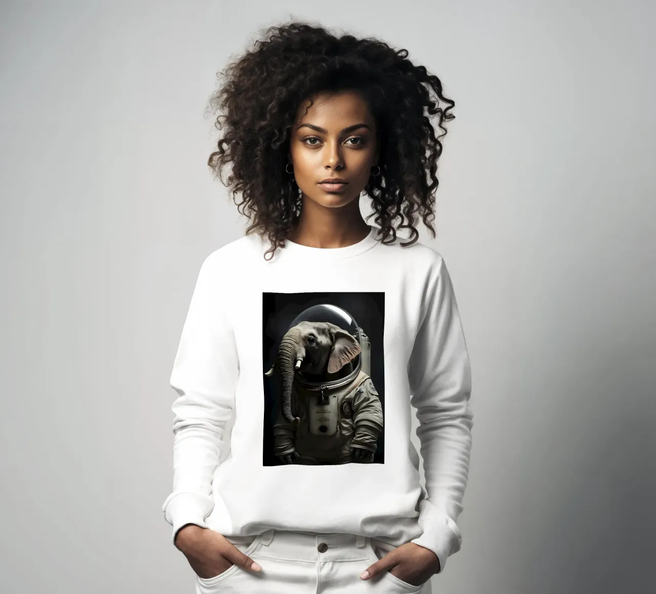 Elefante astronauta felpa da Mikesell