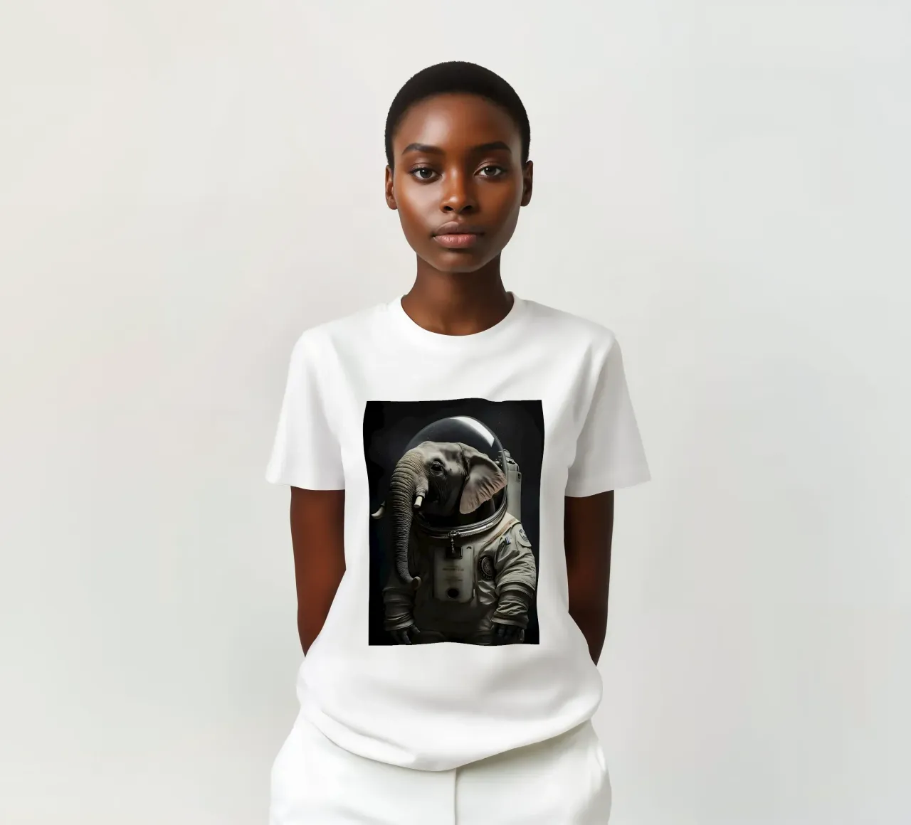 Astronaut Elephant t-shirt by Mikesell