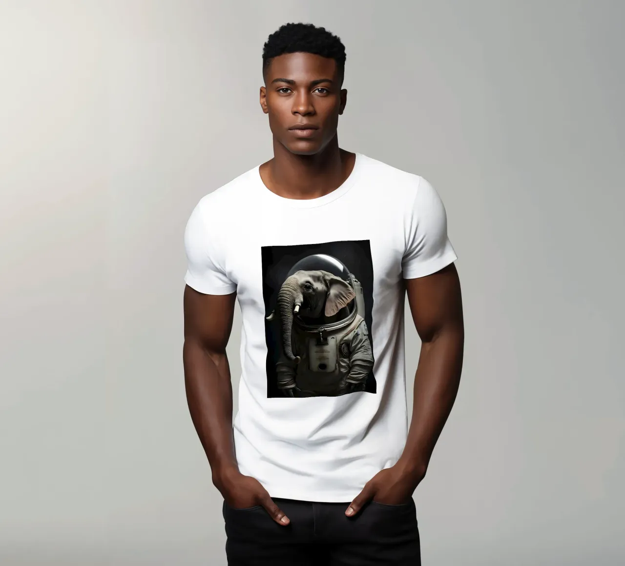 Astronaut Elephant t-shirt by Mikesell