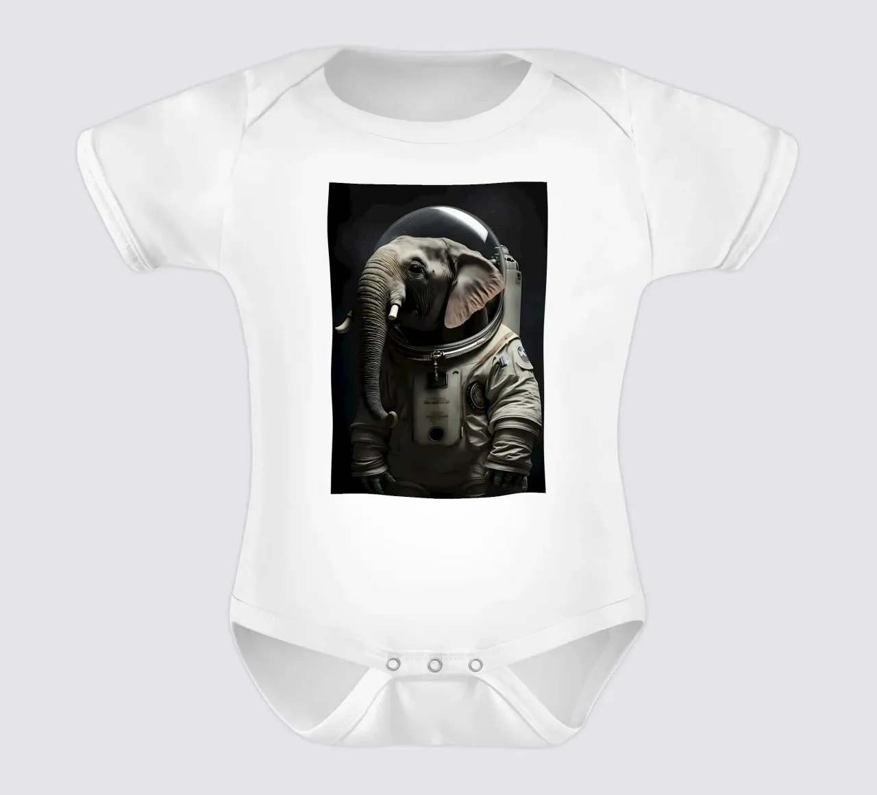 Astronaut Olifant babyrompertje korte mouwen van Mikesell