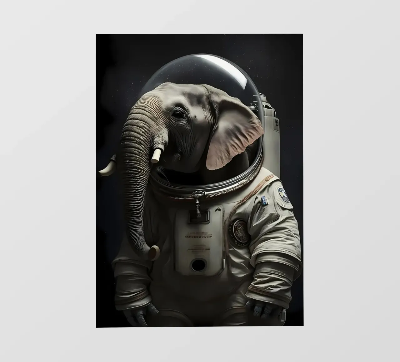 Elefante astronauta telo in pvc da Mikesell
