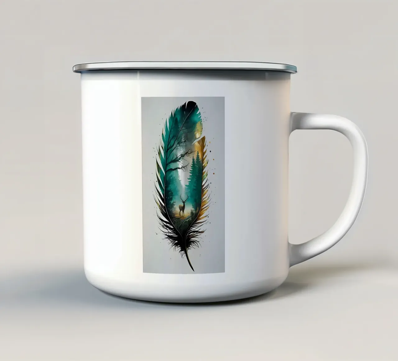 Poster minimalista 173 tazza in smalto da Kadynce