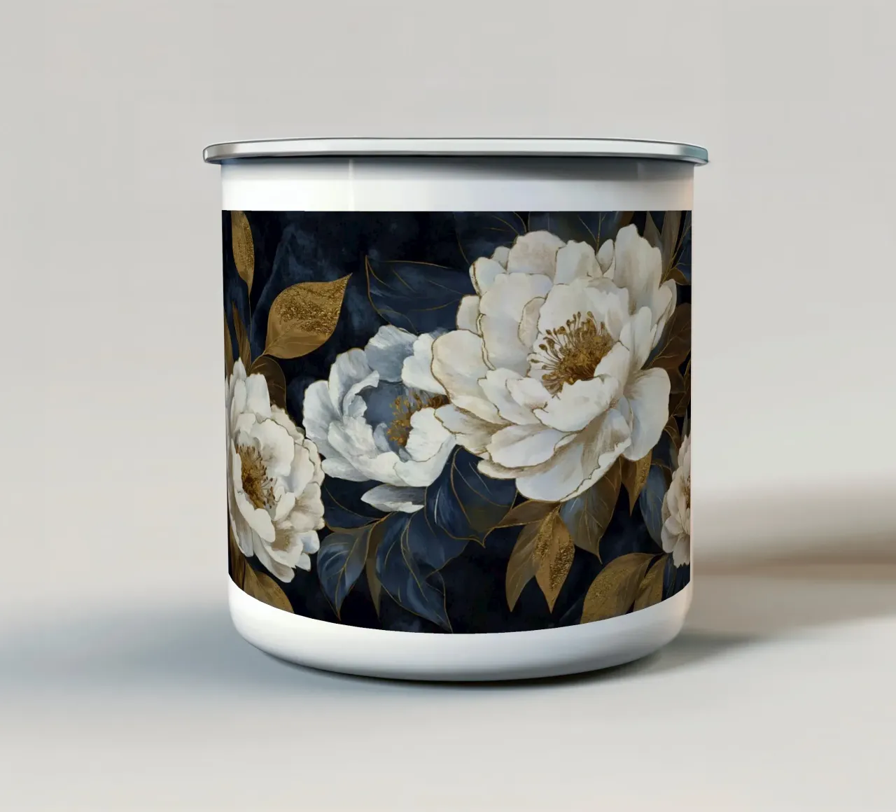 Charm notturno botanico vintage tazza in smalto da Modern Muse