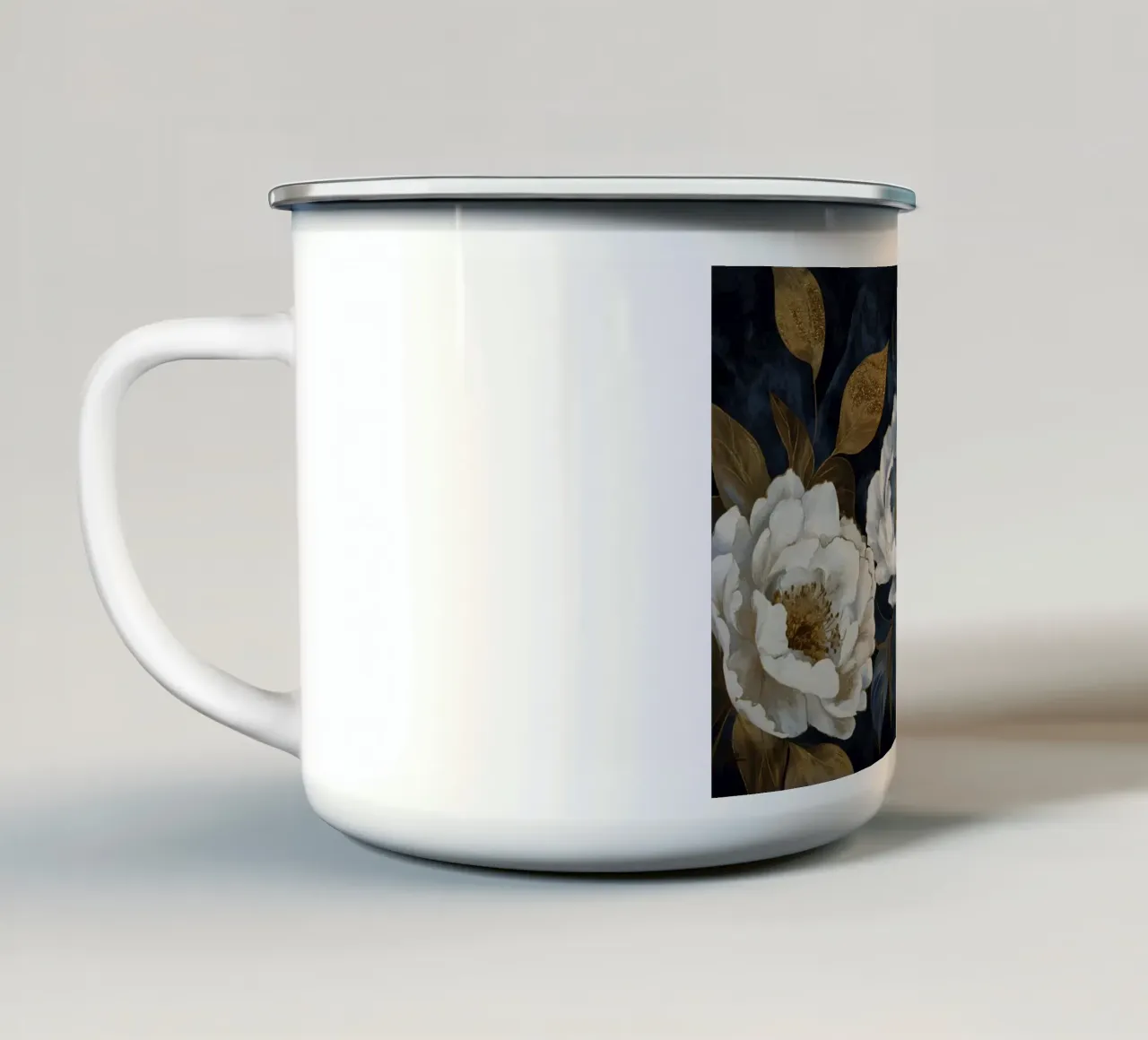 Charm notturno botanico vintage tazza in smalto da Modern Muse