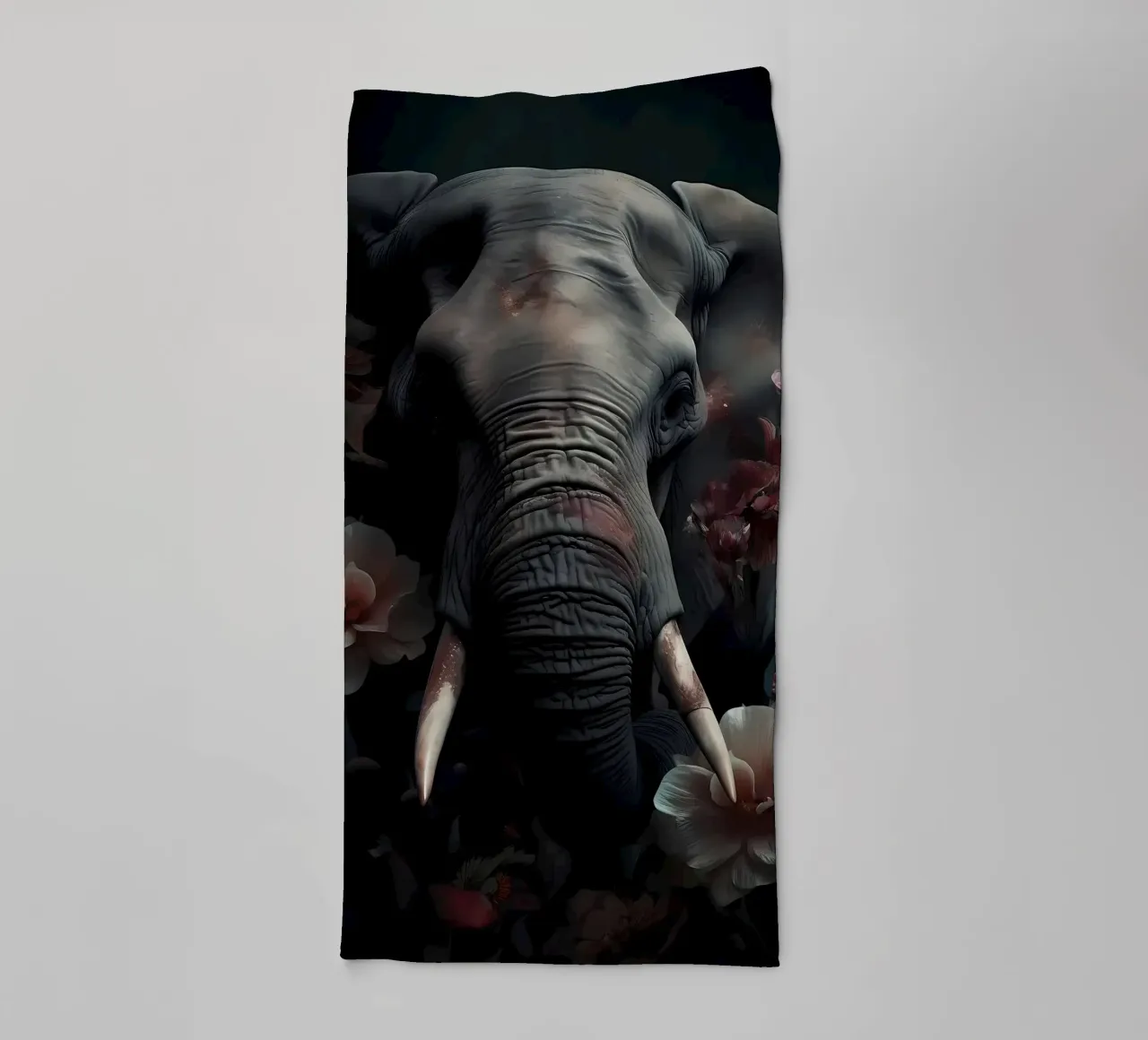 Elephant Portrait towel by Mikesell