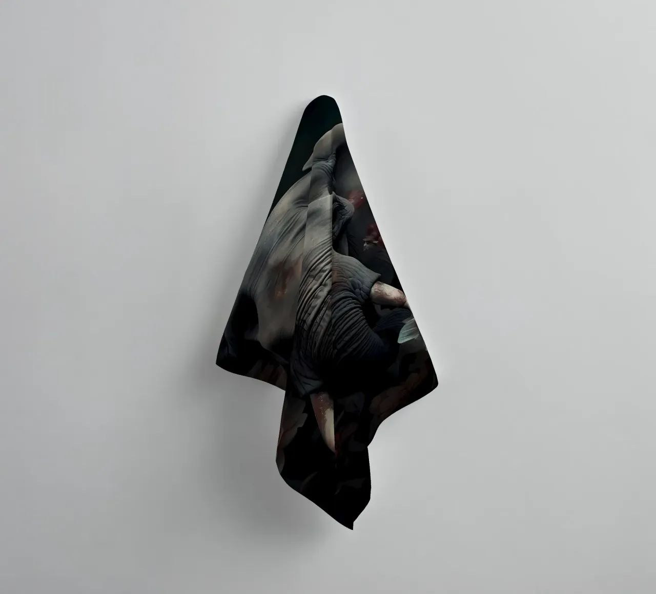 Elephant Portrait towel by Mikesell