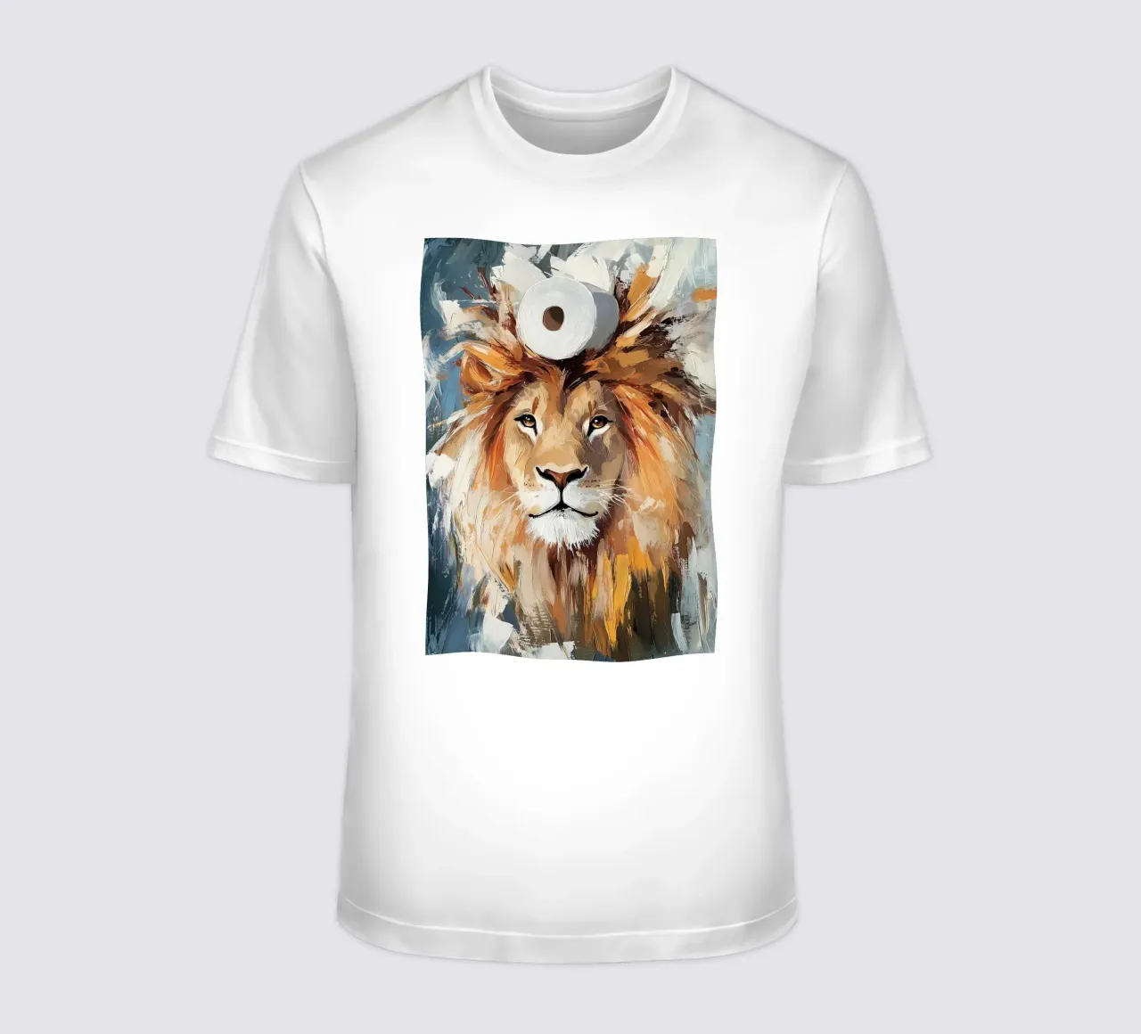 León con corona de papel higiénico camiseta de Ginnery