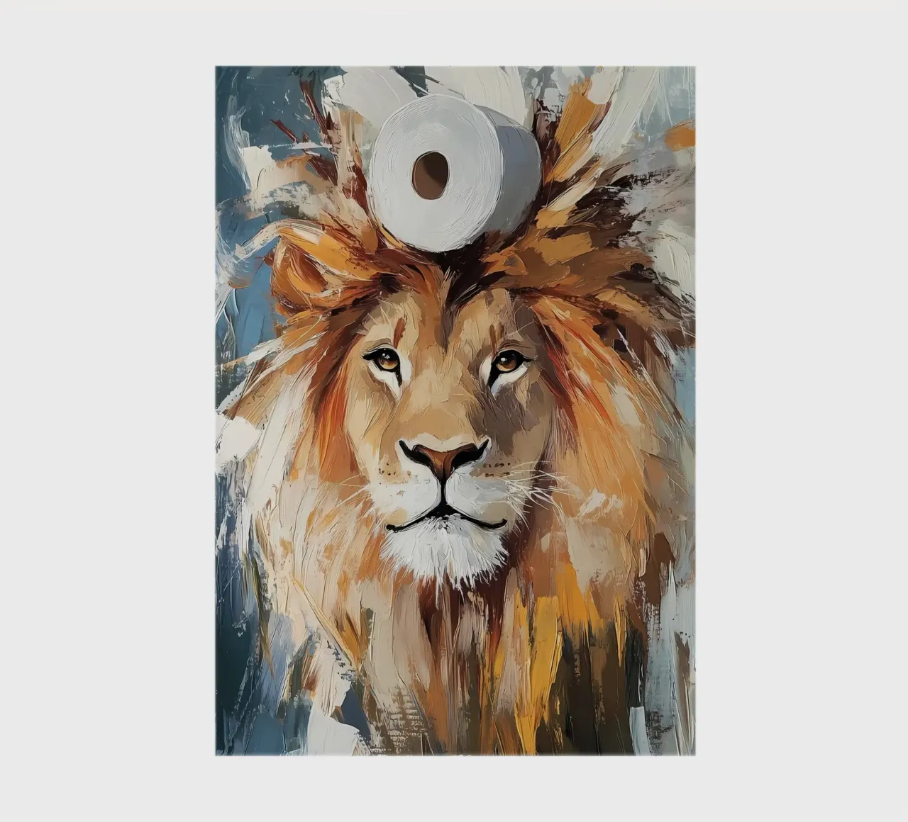 Leone con corona di carta igienica diario da Ginnery
