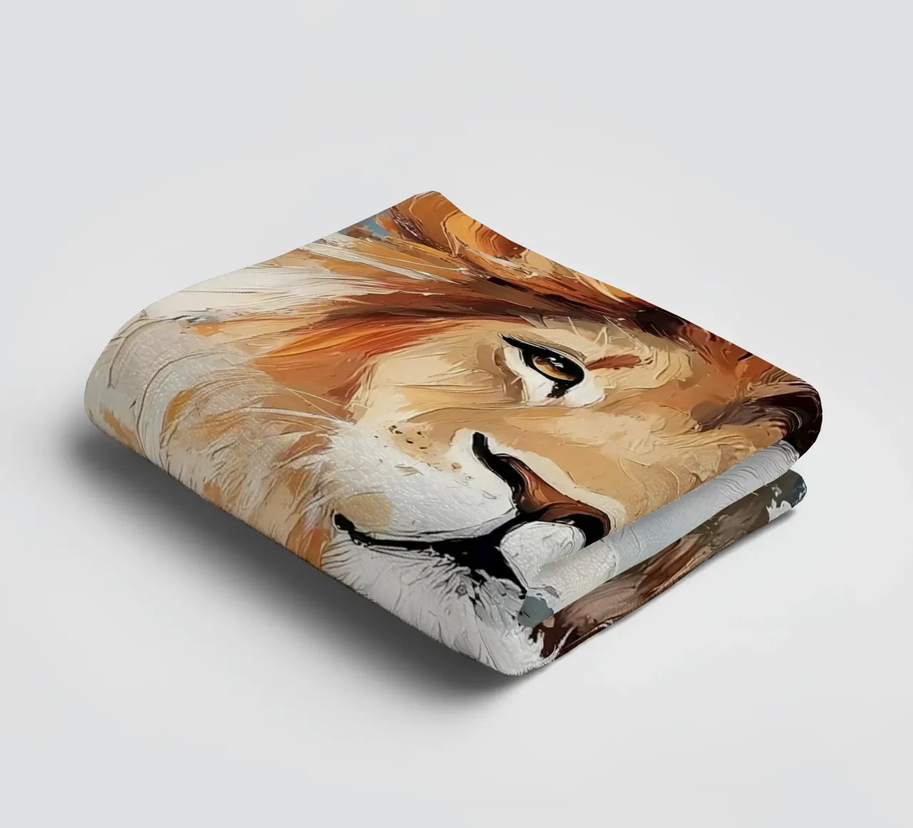 Leeuw met wc-papierkroon badhanddoek van Ginnery