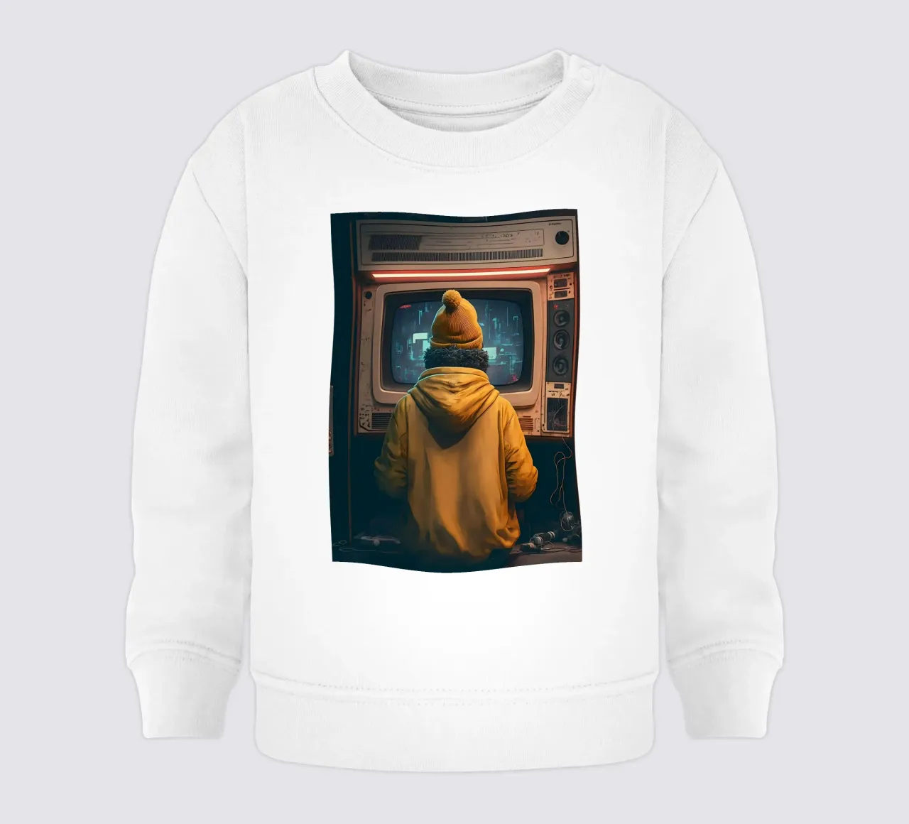 Real arcade gaming baby sweatshirt by Mikesell