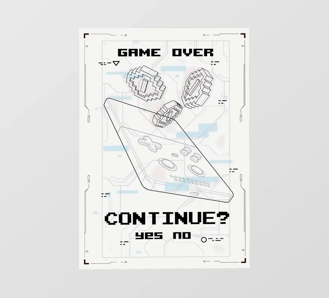 Game Over pellicola backlit da Delaplane