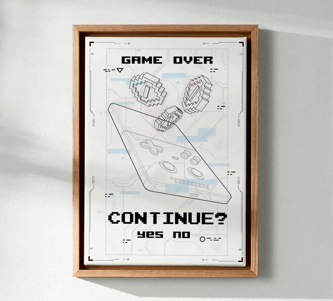 Game over canvas met Baklijst van Delaplane