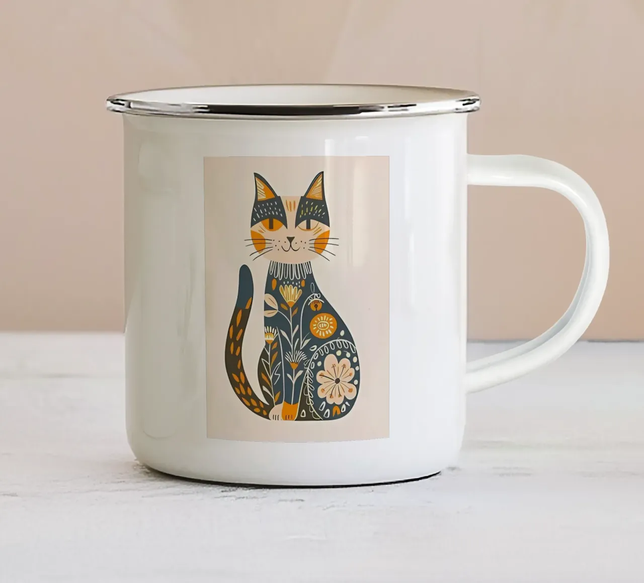 Poster minimalista 175 tazza in smalto da Kadynce