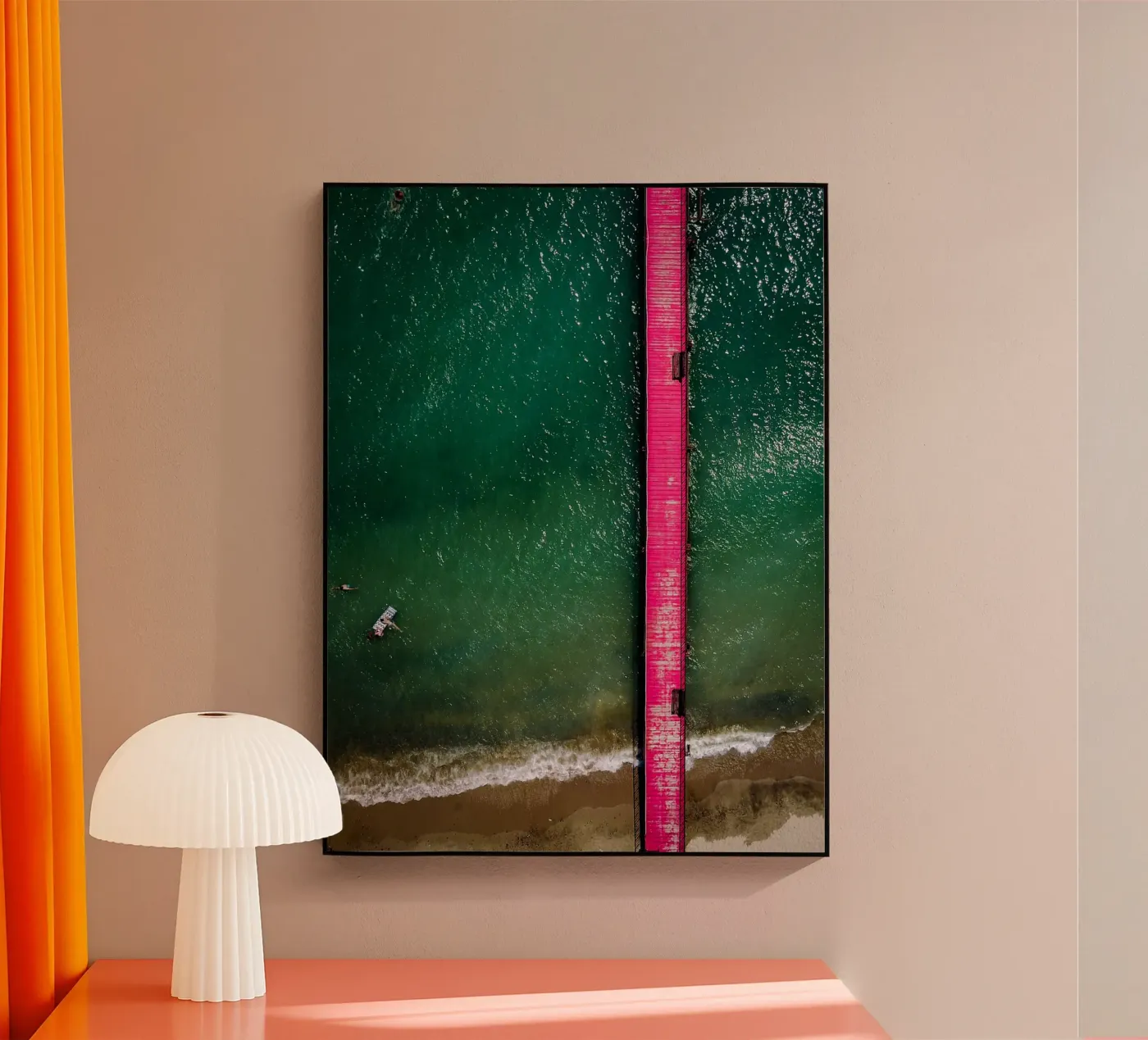 Pink Bridge acryl van Framative