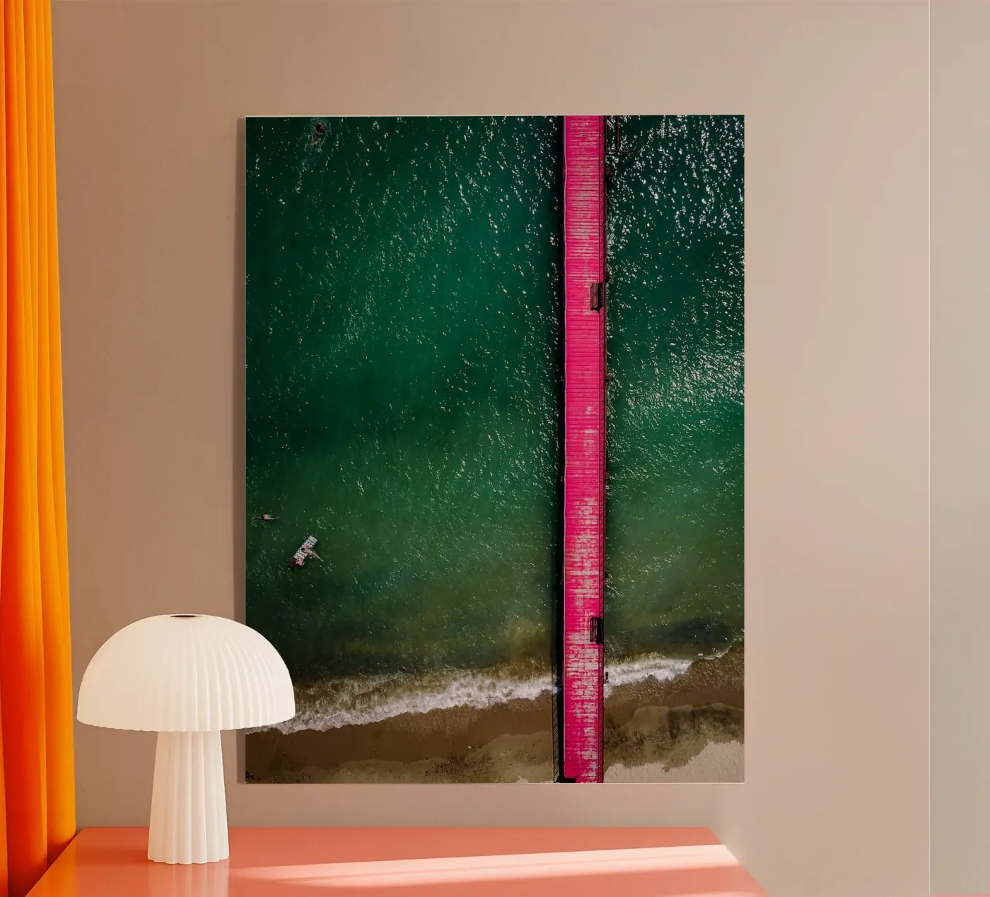 Pink Bridge acryl van Framative