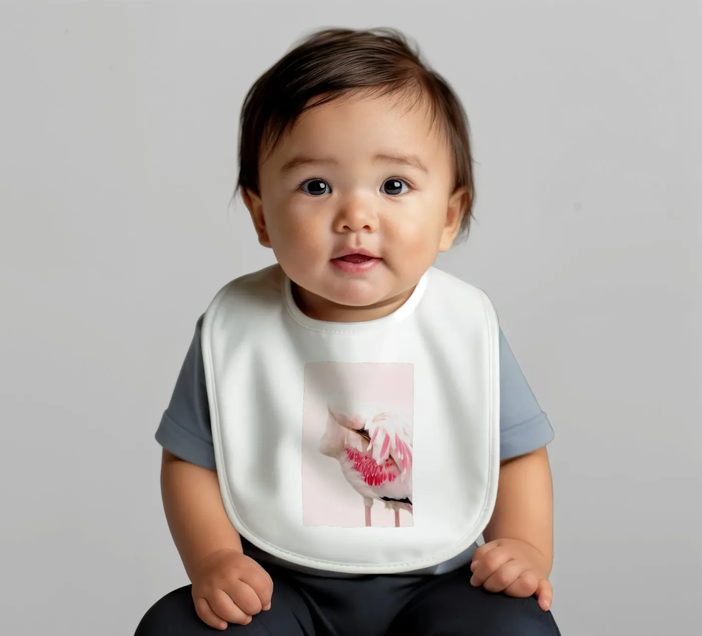 Flamingo Pink bavaglino da Ingrid Beddoes