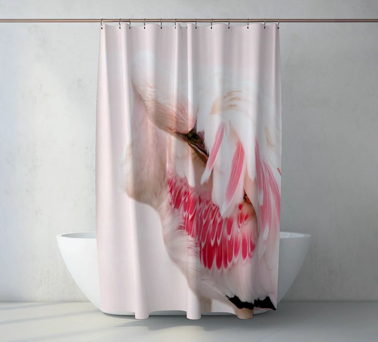 Flamingo Pink Duschvorhang von Ingrid Beddoes
