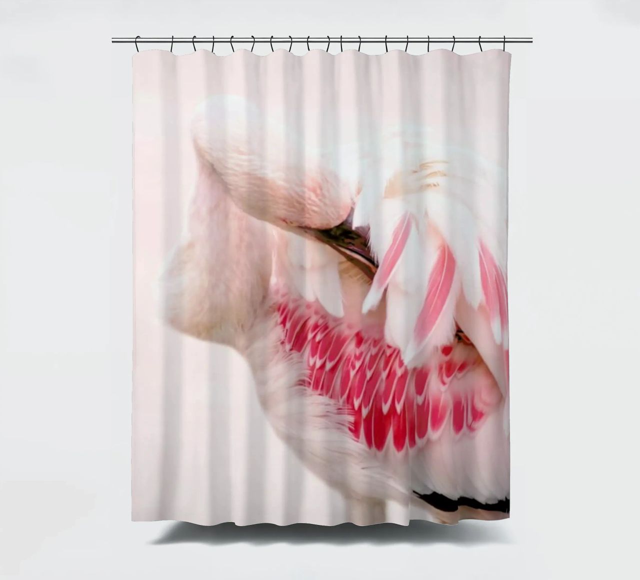 Flamingo Pink Duschvorhang von Ingrid Beddoes