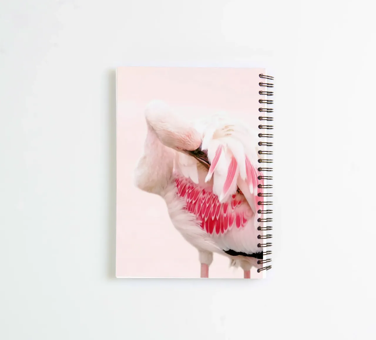 Flamingo Pink spiral notebook by Ingrid Beddoes