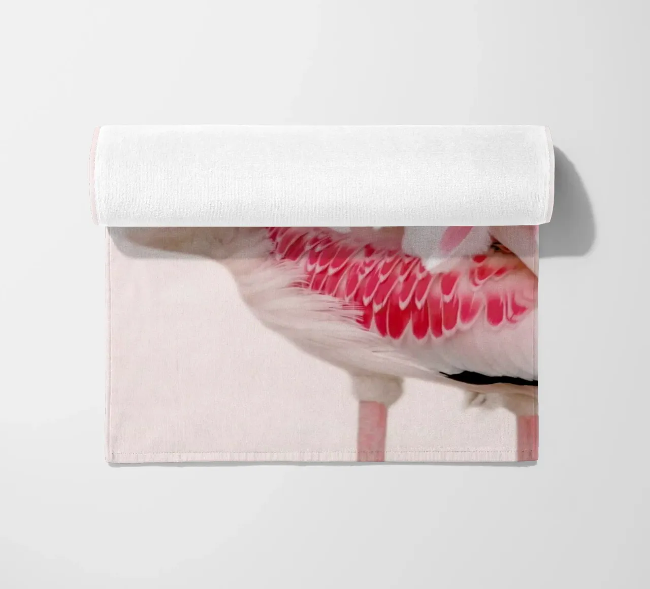 Flamingo Pink beach towel by Ingrid Beddoes