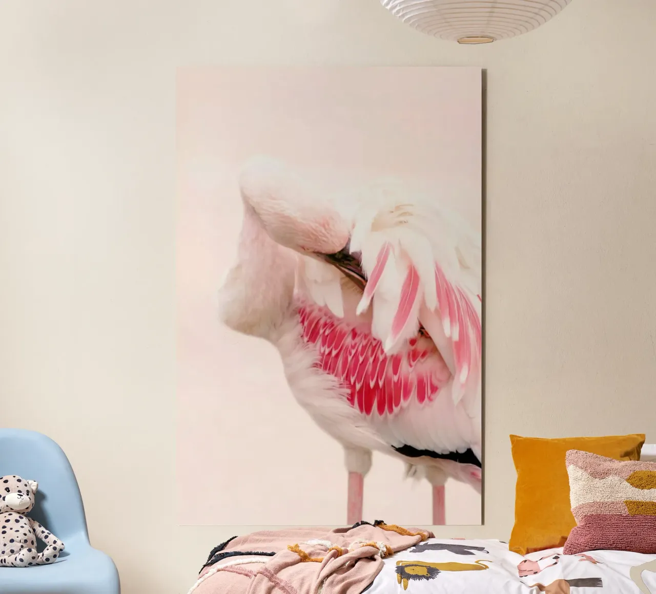 Flamingo Pink alu-dibond by Ingrid Beddoes