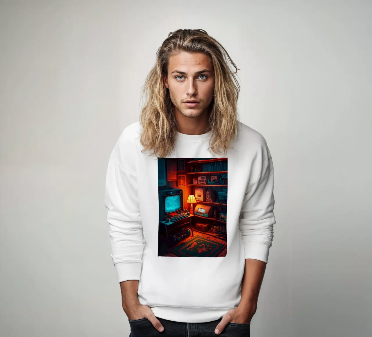 Real arcade gaming sweatshirt by Mikesell