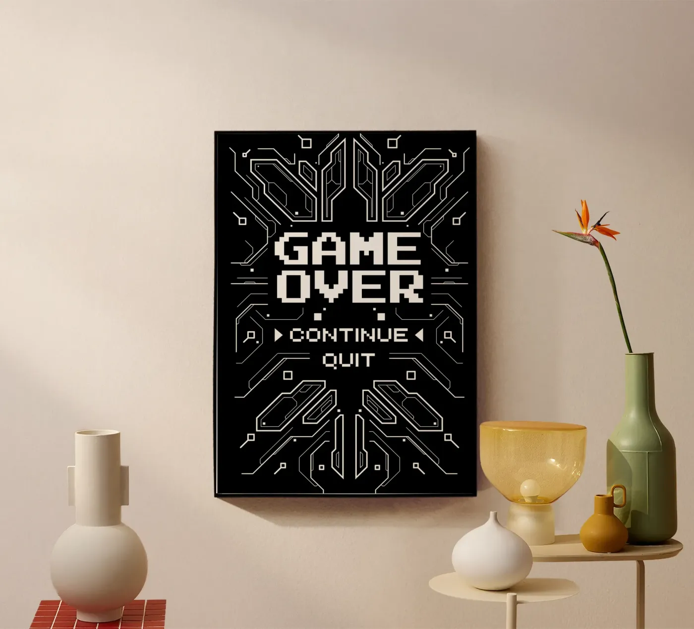 Game Over plexiglas de Delaplane