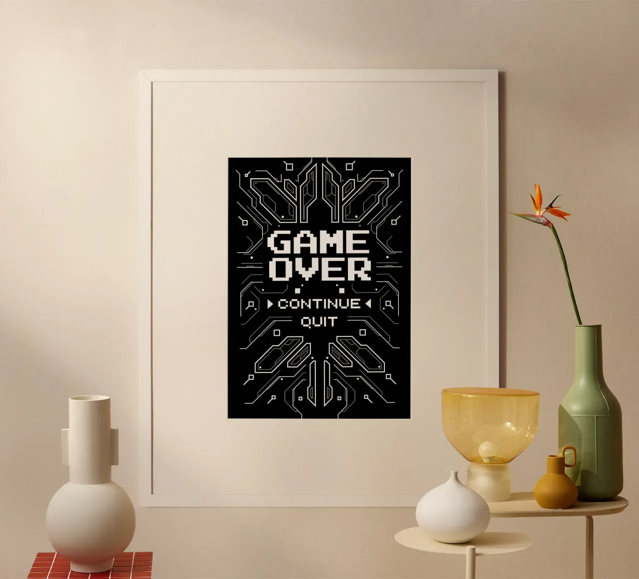 Game Over carta hahnemühle da Delaplane