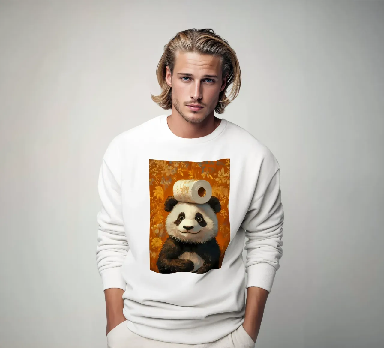 Panda con carta igienica felpa da Ginnery